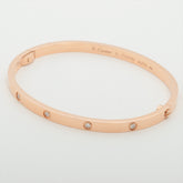 Cartier Love Small 10 Diamond Rose Gold Size 16 Bracelet
